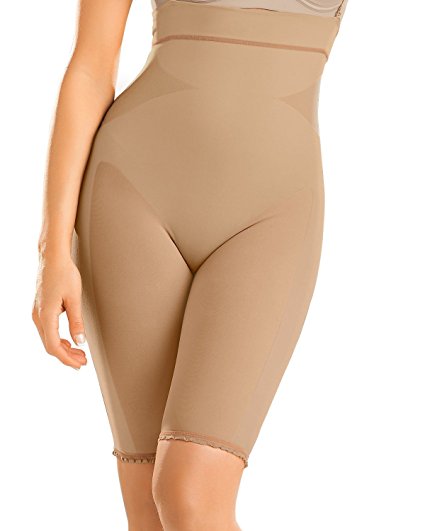 Seamless High Waist Shapewear with Thigh Compression- Leonisa