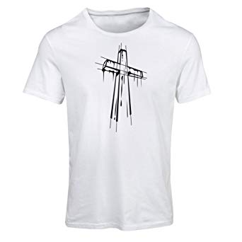 lepni.me Women's T-Shirt Distressed Holy Cross - Religious Gift Ideas. Christian Religion Apparel, Jesus Resurrection