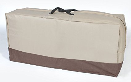 Patio Essentials Waterproof Vinyl Patio Seat Cushion Storage Bag with Rust-Proof Zipper