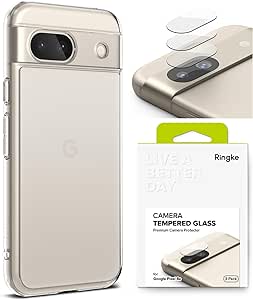 Ringke Fusion Case Compatible with Google Pixel 8a [Matte Clear]   Camera Glass Compatible with Google Pixel 8a