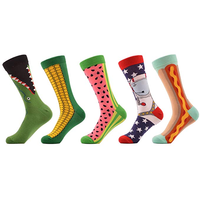 WeciBor Women's Funny Casual Combed Cotton Socks Packs