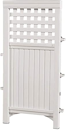 Suncast Outdoor Garden Yard 4 Panel Screen Enclosure Gated Fence, White (2 Pack)