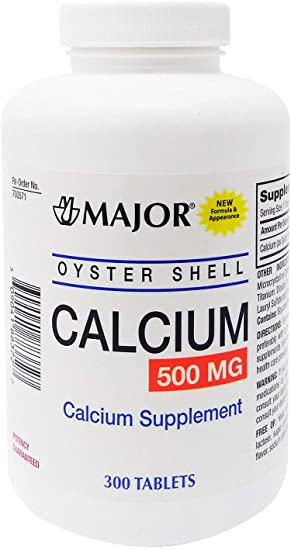 Major, Oyster Shell Calcium 500mg 300 tablets