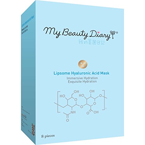 My Beauty Diary Facial Mask, Liposome Hyaluronic Acid, 8 Count