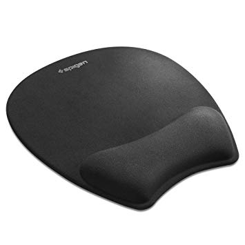 Spigen Regnum A110, Ergonomic Memory Foam Mouse Mat with Wrist Support[Premium Polyurethane Synthetic][Prevent Carpal Tunnel Syndrome][Non Slip Comfort pad for PC] …