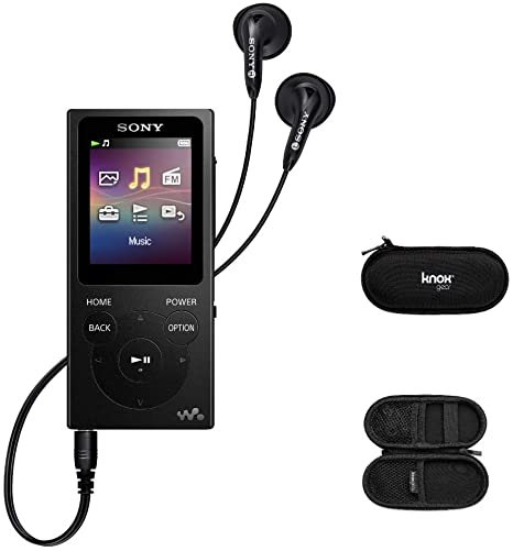 Sony NWE393/B 4GB Walkman MP3 Player (Black) with Hard Carrying case