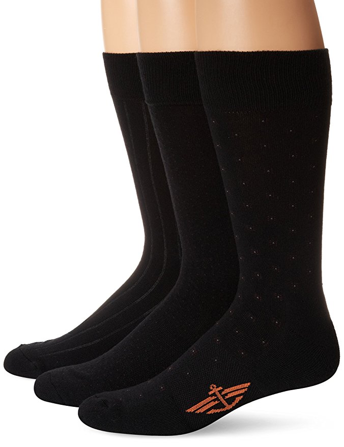 Dockers Men's 3 Pack Cushioned Ultimate Fit Crew Socks