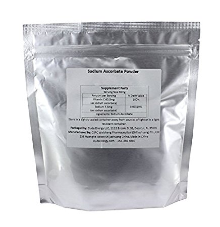 Sodium Ascorbate Powder, 5 lb Bag Food Grade FCC USP BIoActive Non-GMO Vitamin C Contains Ascorbic Acid