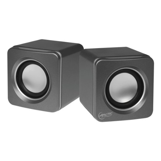ARCTIC S111 Silver - USB Powered Stereo Computer Speaker - Multimedia Speaker with Enhanced Drivers