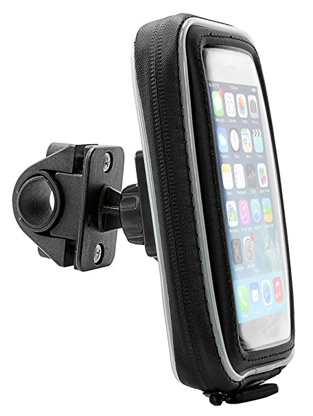 Arkon Smartphone Bike Handlebar Mount with Water Resistant Holder for iPhone 6 Plus iPhone 6 Samsung Galaxy S6 S5 S4 Note 4 3