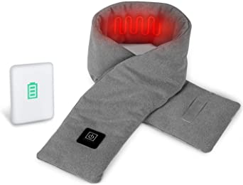 AKASO Neck Heated Scarf, Best Gifts for Women&Men, Rechargeable USB Heated Scarf, 3 Heating Levels, Heat Therapy for Soreness & Stiffness Relief, Recycled Insulation, 5000mAh Power Bank