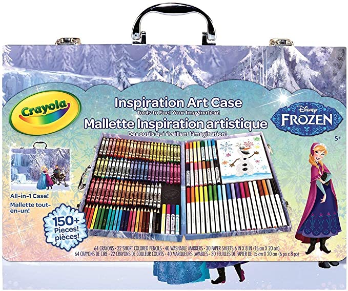 Crayola Frozen Inspiration Art Case, Styles May Vary, 140 Art Supplies, Frozen Gift Set