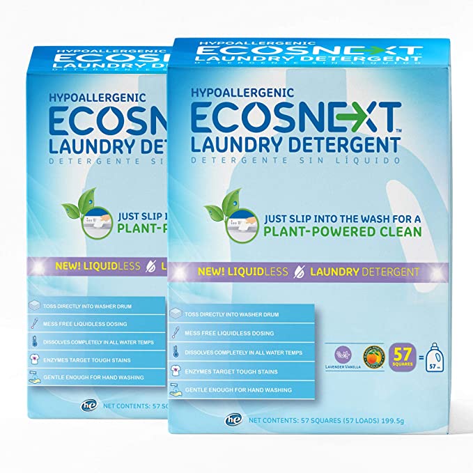 ECOSNext™ Liquidless Laundry Detergent Squares, Lavender Vanilla, 114 Loads (57 Count, 2 Pack)