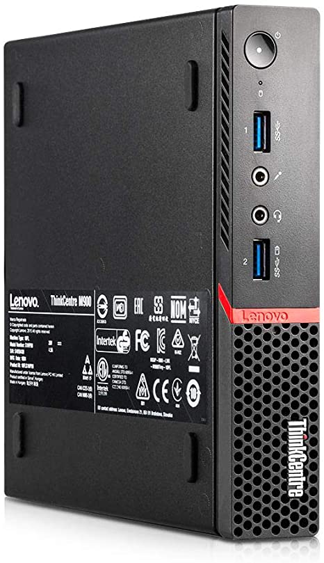 Lenovo ThinkCentre M900 Tiny Desktop, Quad Core i7 6700T 2.8Ghz, 8GB DDR4, 500GB Hard Drive, Windows 10 Pro (Renewed)