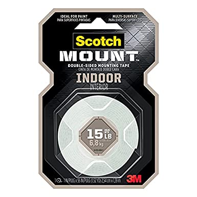 Scotch 91807 1 x 55 in. Mount Double Sided Mounting Tape, White - Pack of 6