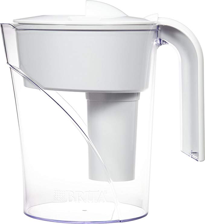 Brita 6 Cup Classic BPA Free Water Pitcher with 1 Filter, Sticker Filter Indicator, White