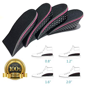 Premium Height Increase Insoles | 2 to 5cm Heel Lifts for Shoes with Breathable Memory Foam | Shoe Lifts for Men Woman by BelugaCare (4cm Height)