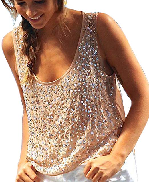 YOLI Women's Off Shoulder Sequin Glitter Sparkle Party Top Blouse Shirt Plus Size with Sleeve