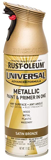 Rust-Oleum 314560 Universal All Surface Spray Paint, 11 oz, Metallic Satin Bronze