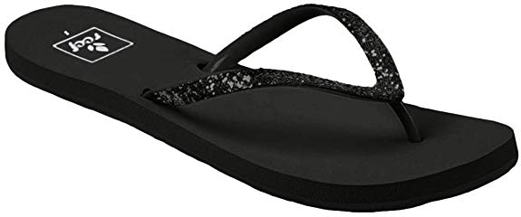 Reef Women's Sandals Stargazer, Glitter Flip Flops for Women With Soft Cushion Footbed, Waterproof