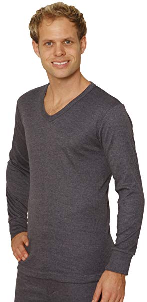 Octave Mens Thermal Underwear Long Sleeve 'V'-Neck T-Shirt/Vest/Top