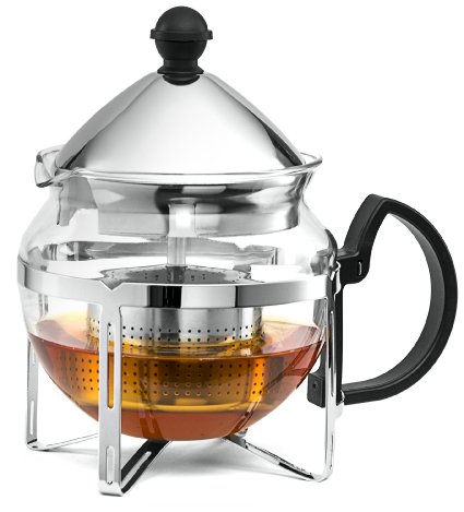 Chef's Star Functional Infuser Tea Maker - Premium Stainless Steel Tea Infuser - Heat Resistant Glass