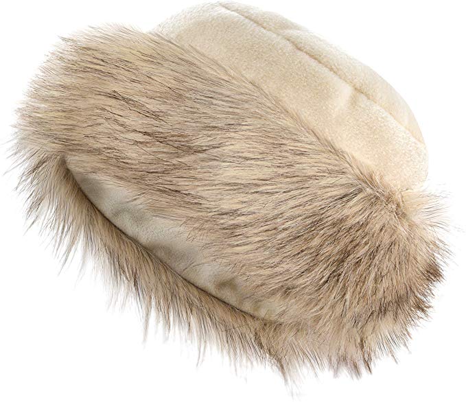 Futrzane Faux Fur Trimmed Winter Hat for Women - Classy Russian Hat with Fleece