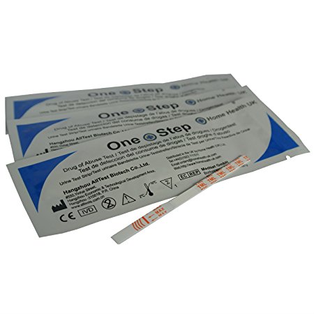 5 x Single Drug Strip Test Kits - Cannabis, Cocaine or Heroin - Multi Drug Type Options Available