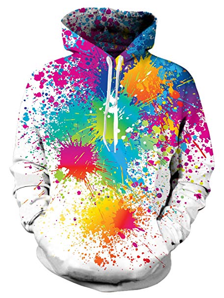 UNIFACO Unisex Realistic 3D Print Galaxy Pullover Hoodie Funny Pattern Hooded Sweatshirts Pockets for Teens Jumpers