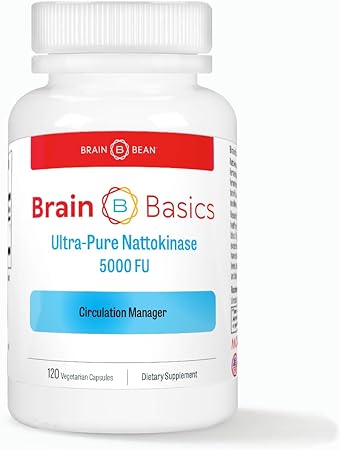 Brain Basic Ultra Pure Nattokinase 5000 FU Highest Potency Available- 120 Servings