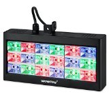 DMX-512 Color-changing Static or Strobe Lighting Switchable DJ Disco Party LED Stage Light Dimmable and Sound-activate Black