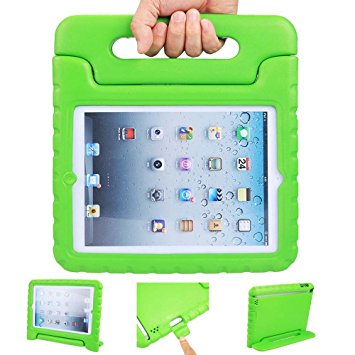 iPad case, iPad 2 3 4 Case, ANTS TECH Light Weight [ Shockproof ] Cases Cover with Handle Stand for Kids Children for iPad 2 & iPad 3 & iPad 4 (iPad 234, Green)