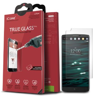 iCarez [Tempered Glass] Screen Protector for LG V10 Easy Install with Lifetime Replacement Warranty - Retail Packaging 2015