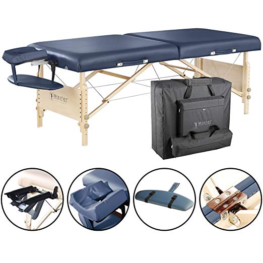 Master Massage 30" Coronado Portable Massage Table Package, Royal Blue