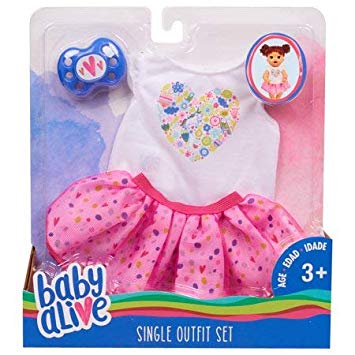 Baby Alive Single Outfit Set - White Tee Pink Tutu, Multicolor