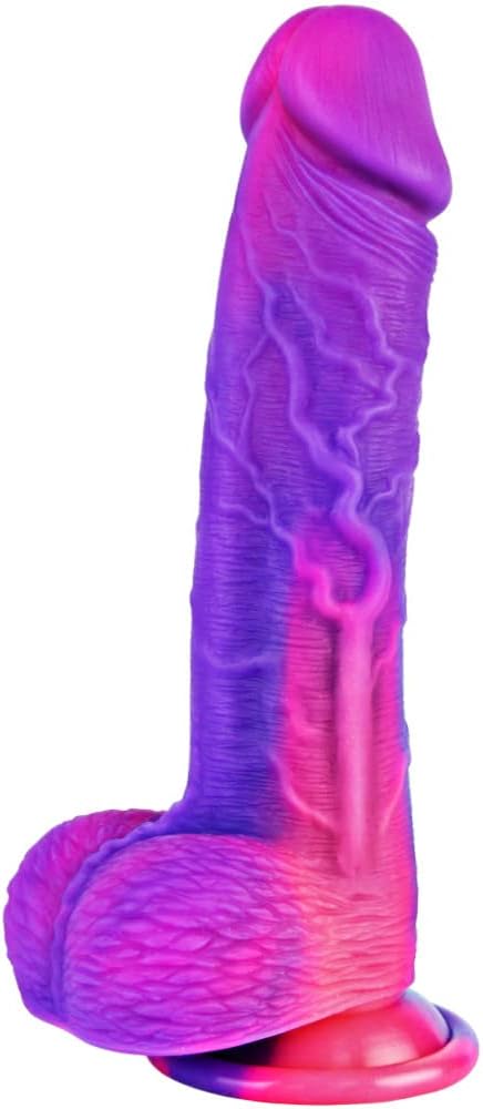 22 cm silicone dildo, realistic dildo tail with strong suction cup for hand games, large tail with curved shaft and balls for the false dildo with suction cup of women