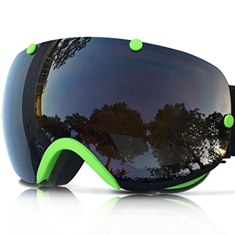 Zionor Lagopus Snowmobile Snowboard Skate Ski Goggles with Detachable Lens