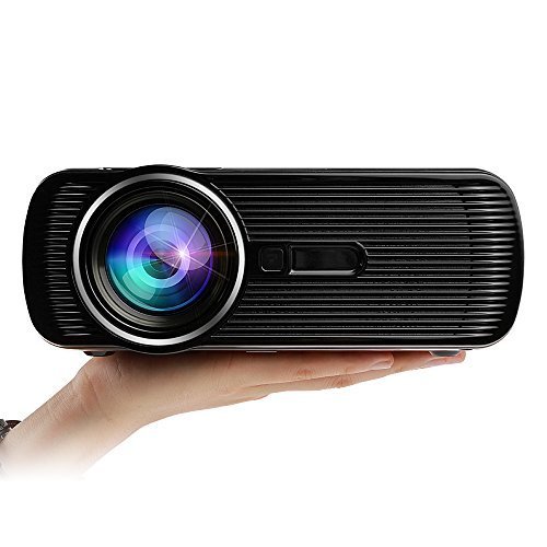 Mileagea LED Projector 800*480 LCD 800 Lumen Full HD Home Theater LCD Mini Multimedia Beamer