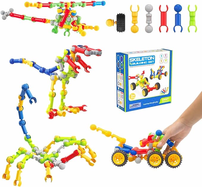 Building Blocks for Kids, STEM Toys for Boys and Girls, Fun Toy Playset for Creative Kids, Educational Activities (70 PCS)