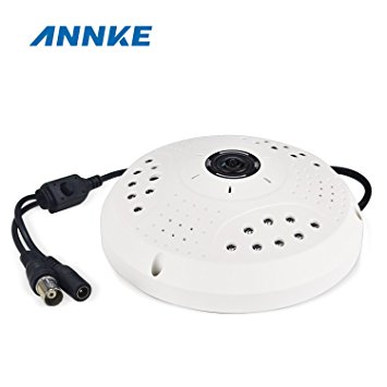 Annke Q1 720P/1280TVL AHD Security Camera with 360 Degrees Panoramic Range (Only work perfectly with 720P or above resolution HD DVR)