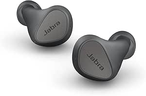 Jabra Elite 4 Earbuds with Active Noise Cancellation, Compact Wireless Bluetooth in Ear Headphones Featuring Bluetooth Multpoint and Microsoft Swift Pair - Dark Grey