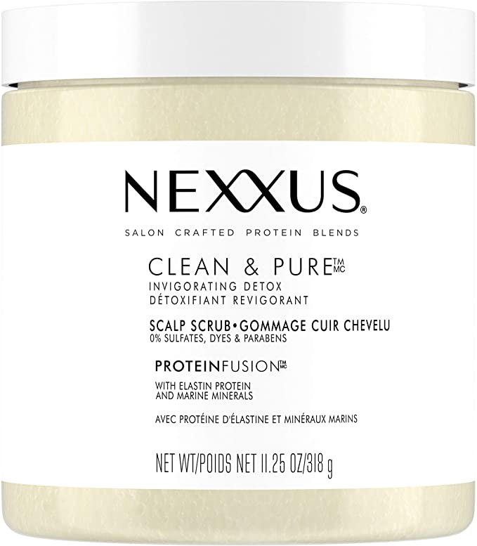 Nexxus Clean & Pure Scalp Scrub for Healthy Hair and Scalp Invigorating 0% Sulfates, Dyes, Parabens, 320 Grams