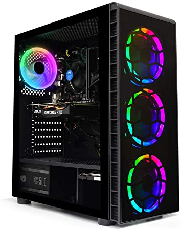 ADMI Gaming PC: Ryzen 7 2700X Eight Core, Radeon RX 580 8GB, 1TB HDD, 8GB DDR4, Raider RGB Glass Case, 300Mbps WiFi, Windows 10