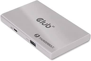 Club3D Thunderbolt 4 Portable 5-in-1 Hub with Smart Power Silver