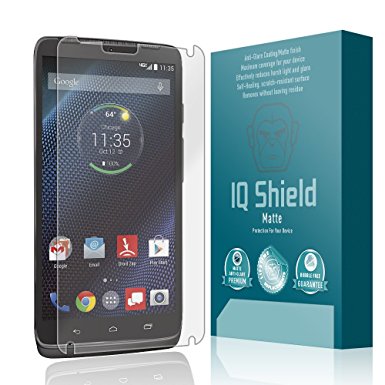 Motorola Droid Turbo Screen Protector, IQ Shield® Matte Full Coverage Anti-Glare Screen Protector for Motorola Droid Turbo Bubble-Free Film - with Lifetime Warranty