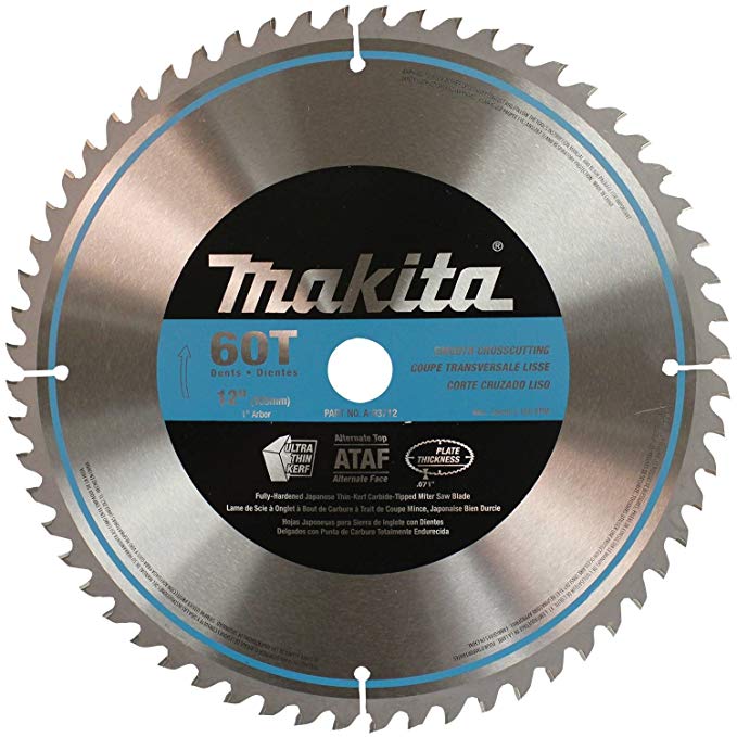 Makita A-93712 12-Inch 60 Tooth Micro Polished Mitersaw Blade