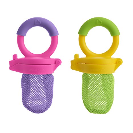 Munchkin 2-Piece Fresh Food Feeder, Purple/ Green