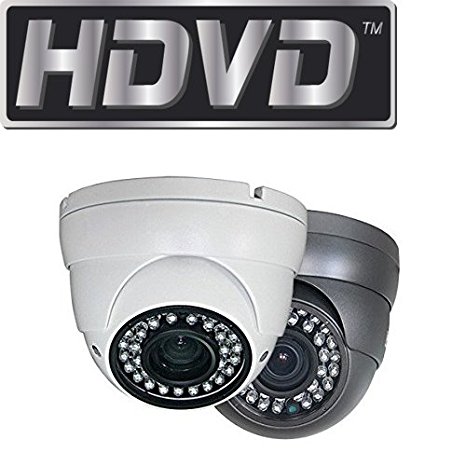 HDVD™ HDVD-TE1VK 1080P 2 Megapixel HD TVI CCTV Security Surveillance eyeball dome turret Camera GRAY COLOR 2.8-12mm Lens 36IR (upto 120ft) DC 12V