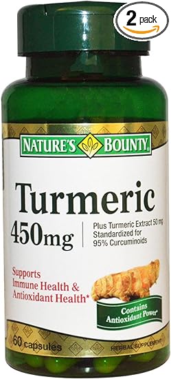 Nature's Bounty Turmeric Capsules 60 Capsules (Pack of 2)