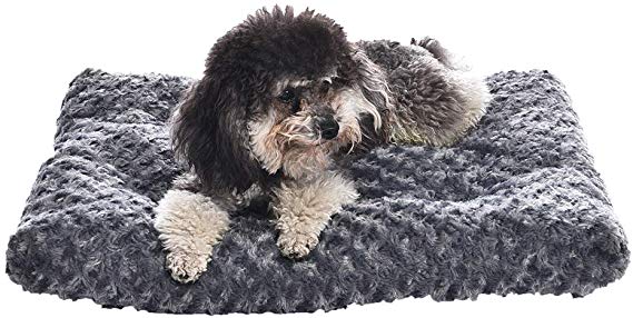 AmazonBasics Pet Dog Bed Pad - 23 x 18 x 2.5 Inch, Grey Swirl